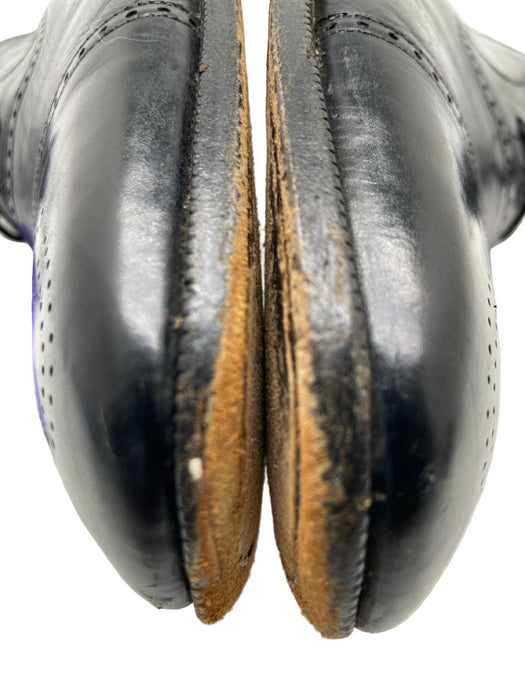 Gucci Shoe Size 44.5 Black Leather Solid Lace Up Brogue Men's Shoes