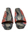 Jeffrey Campbell Shoe Size 6 Pink, Orange, Blue Leather Upper Square Toe Sandals Pink, Orange, Blue / 6