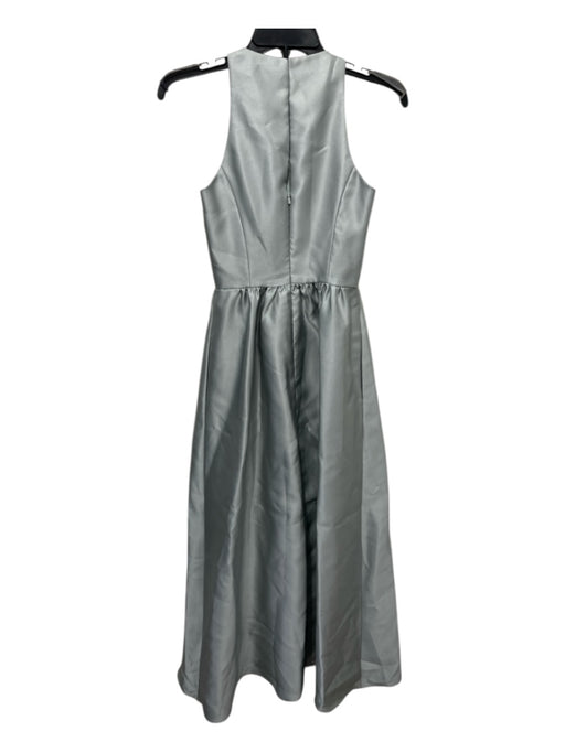 Alfred Sung Size 00R Mint Green Polyester Sleeveless High Neck Maxi Gown Mint Green / 00R