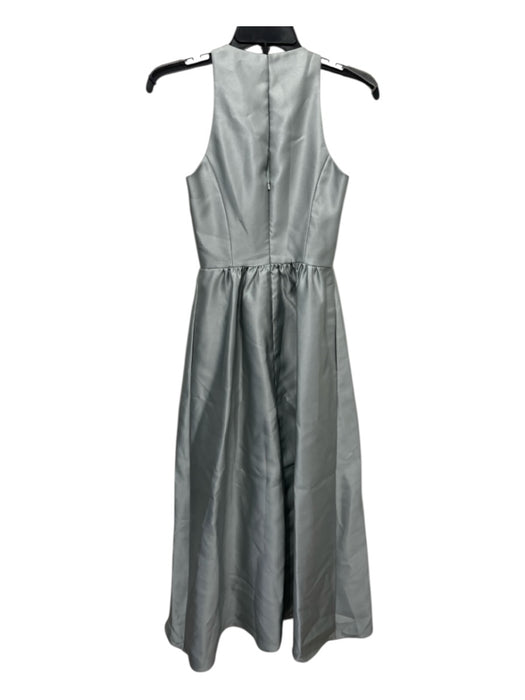 Alfred Sung Size 00R Mint Green Polyester Sleeveless High Neck Maxi Gown Mint Green / 00R