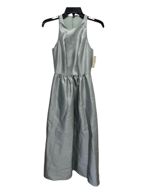 Alfred Sung Size 00R Mint Green Polyester Sleeveless High Neck Maxi Gown Mint Green / 00R