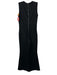 Spanx Size XSP Black Rayon Blend Sleeveless Back Zip Flare Jumpsuit Black / XSP
