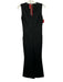 Spanx Size XSP Black Rayon Blend Sleeveless Back Zip Flare Jumpsuit Black / XSP