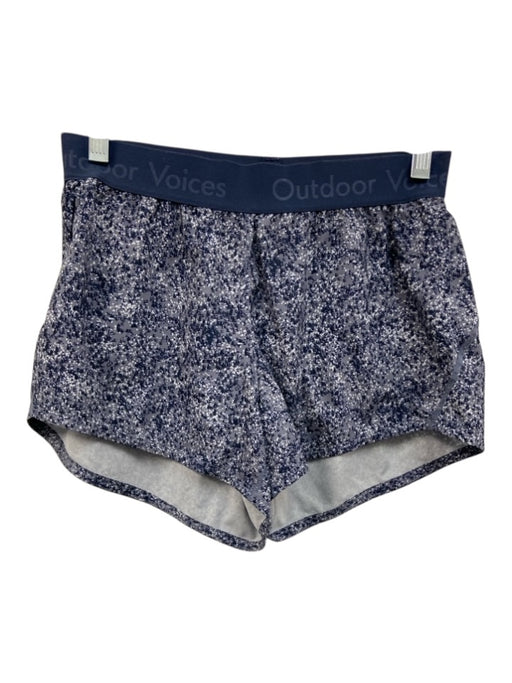 Outdoor Voices Size XS Navy, White, Gray Elastic Waist Abstract Print Shorts Navy, White, Gray / XS