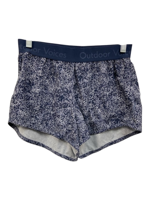 Outdoor Voices Size XS Navy, White, Gray Elastic Waist Abstract Print Shorts Navy, White, Gray / XS