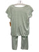 Lake Size XS Light Green Cotton Elastic Waist Striped Cap Sleeve Pant Set Light Green / XS