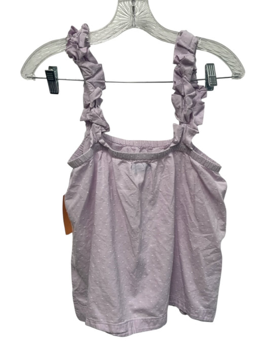 Lake Size XS Lilac Purple Cotton Elastic Waist Swiss Dot Ruffle Pant Set Lilac Purple / XS