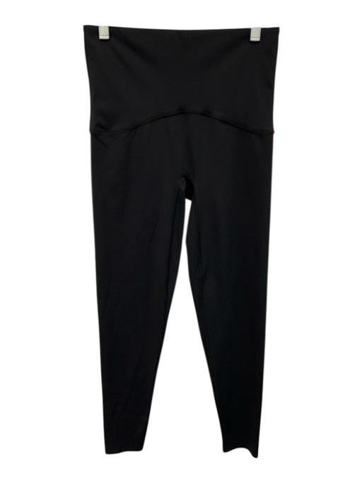 Spanx Size Medium Black Nylon Blend Stretch Waist High Rise Full Length Leggings Black / Medium