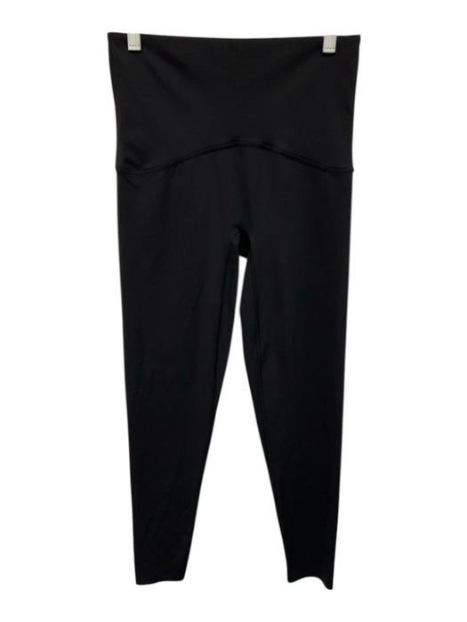 Spanx Size Medium Black Nylon Blend Stretch Waist High Rise Full Length Leggings Black / Medium