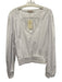 Ramy Brook Size XL White Cotton Long Balloon Sleeve V Neck Pleated Detail Top White / XL