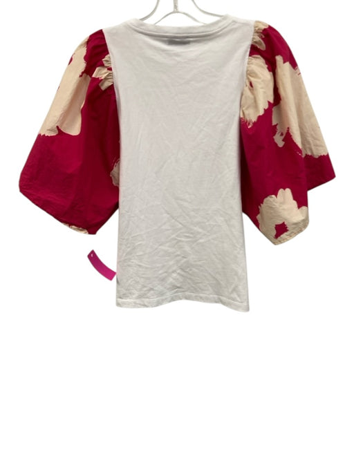 Tanya Taylor Size L White, Pink, Cream Cotton Elastic Waist Drawstring Short Set White, Pink, Cream / L