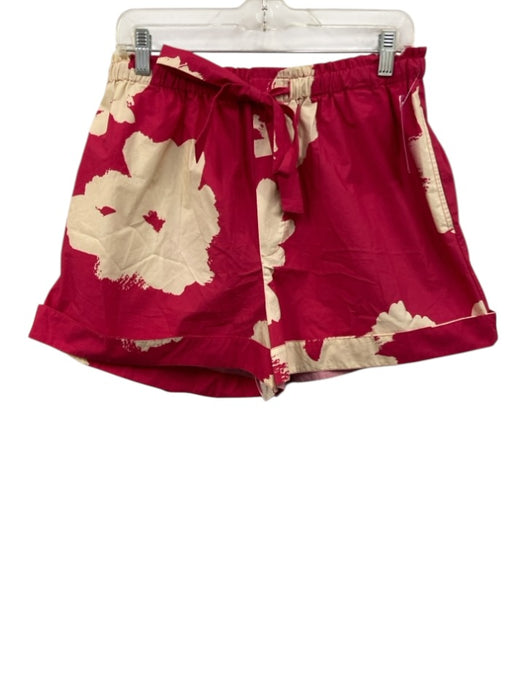 Tanya Taylor Size L White, Pink, Cream Cotton Elastic Waist Drawstring Short Set White, Pink, Cream / L