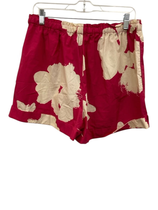 Tanya Taylor Size L White, Pink, Cream Cotton Elastic Waist Drawstring Short Set White, Pink, Cream / L