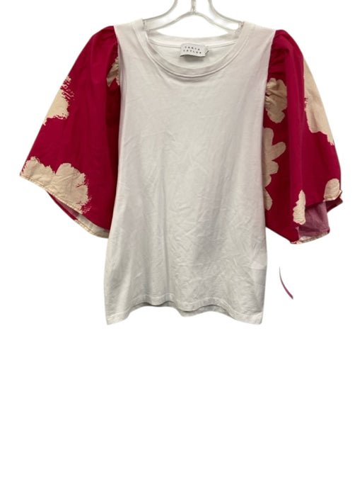 Tanya Taylor Size L White, Pink, Cream Cotton Elastic Waist Drawstring Short Set White, Pink, Cream / L