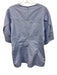 3.1 Phillip Lim Size 12 Light Blue Cotton Round Bead Back Zip Top Light Blue / 12