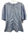 3.1 Phillip Lim Size 12 Light Blue Cotton Round Bead Back Zip Top Light Blue / 12