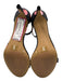 Vince Camuto Shoe Size 11 Black, Pink, Blue Satin Floral Ankle Buckle Sandals Black, Pink, Blue / 11