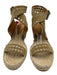 Isabel Marant Shoe Size 40 Brown & Beige Suede & Raffia Grommets Sandal Wedges Brown & Beige / 40