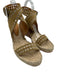 Isabel Marant Shoe Size 40 Brown & Beige Suede & Raffia Grommets Sandal Wedges Brown & Beige / 40