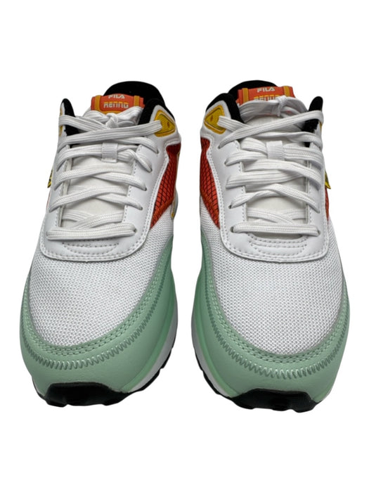 Fila Shoe Size 9.5 Orange, Green, White Nylon & Leather Color Block Sneakers Orange, Green, White / 9.5