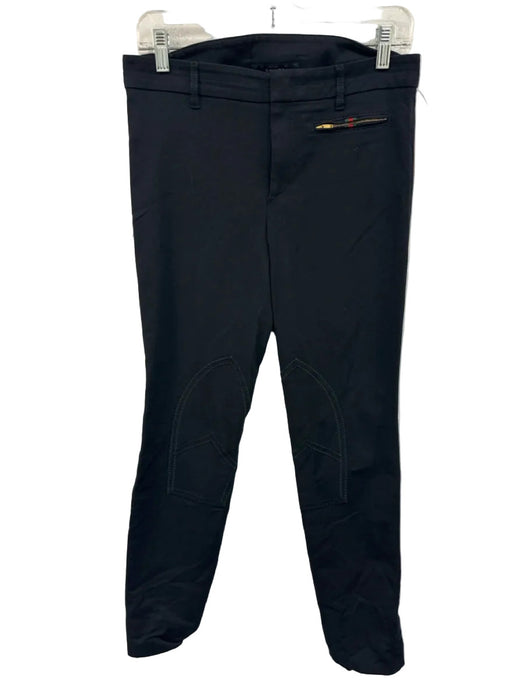 Gucci Size 40 / M Black Cotton Blend Zip & Hook Closure Mid Rise Slim Pants