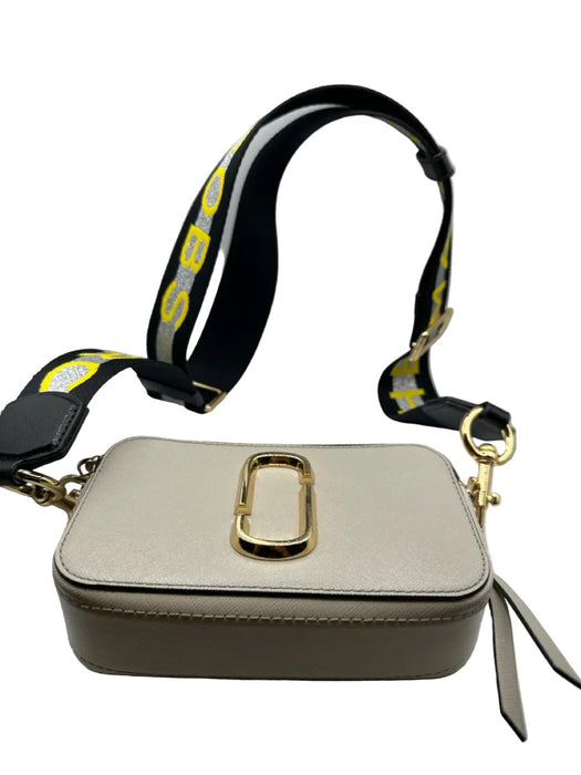 The Marc Jacobs Black & Tan Canvas strap Cross Body Purse
