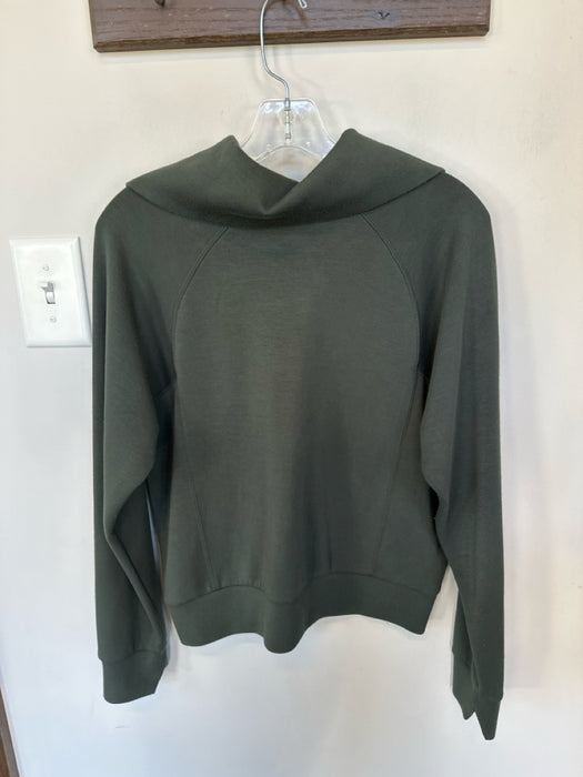 Spanx Forest Green Modal Blend Half Zip Long Sleeve Athletic Pullover