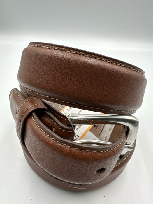 Polo Brown Leather Solid Men's Belt