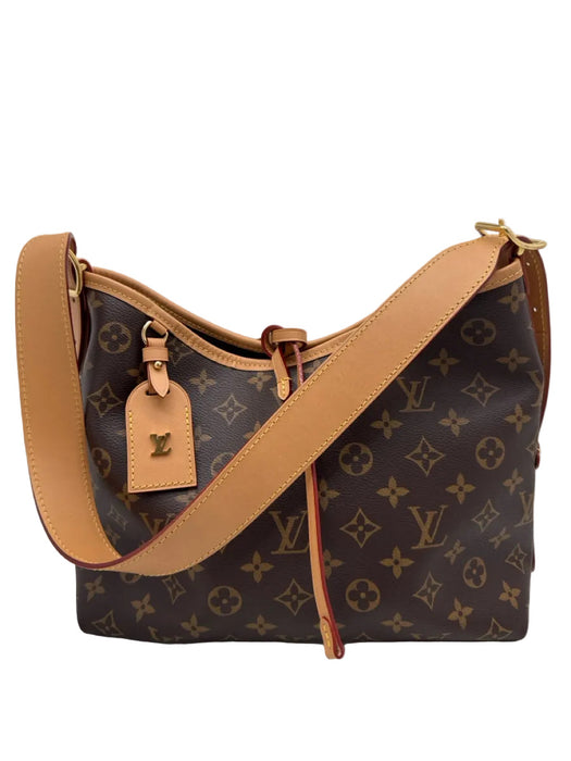 Louis Vuitton Brown Print Coated Canvas Monogram Shoulder Strap Tie Closure Bag