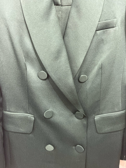 Veronica Beard Size 4/2 Green Acetate Blend Pintuck Front Straight Leg Pant Set