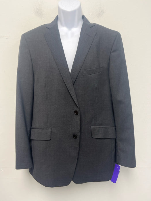 Etro Dark Gray Wool Solid 2 Button Men's Suit