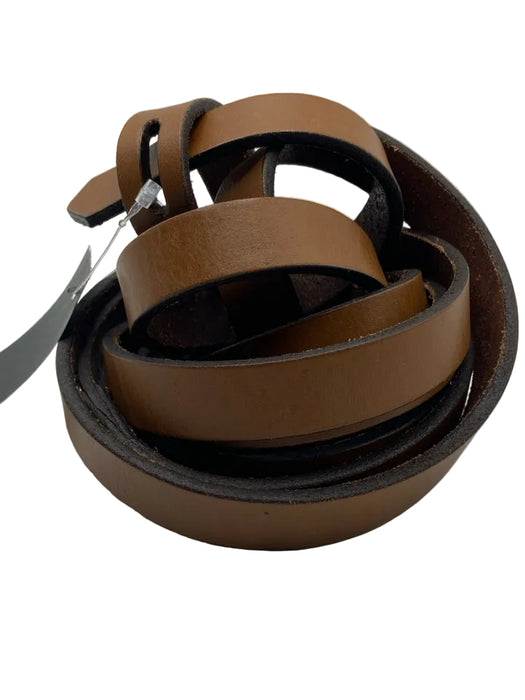 Brochu Walker Brown Leather Wrap Notch Detail Belts