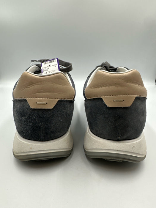 Magnanni Shoe Size 8.5 Gray & Beige suede & leather Low Top Lace Up Men's Shoes