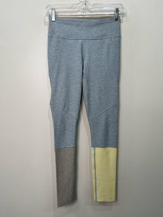 Outdoor Voices Size XS Gray, Blue, Yellow Polyester Blend High Rise Leggings