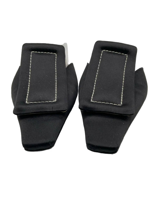 Marni Shoe Size 39 Black Leather Satin Oversized Buckle contrast stitch Mules
