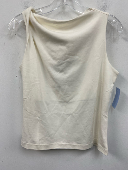 COS Size S White Cotton Sleeveless Twist Detail Top