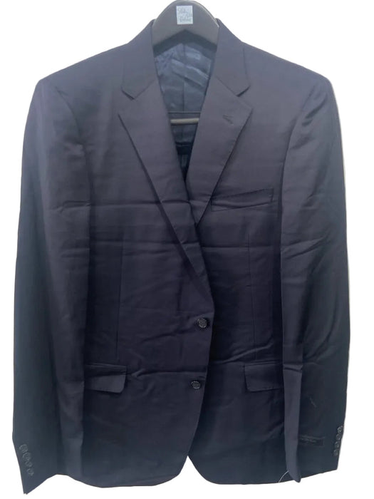 Saks Fifth Ave NWT Navy Blue Wool Solid 2 Button Men's Suit