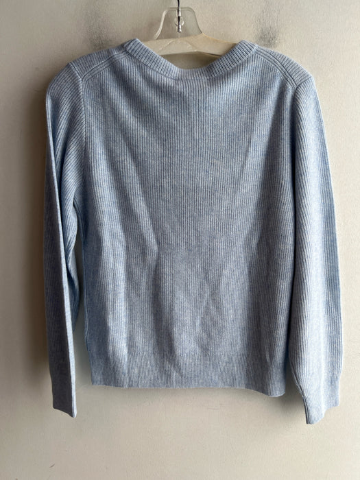 Ravella Size S Light Blue Cashmere Knit Round Neck Long Sleeve Sweater