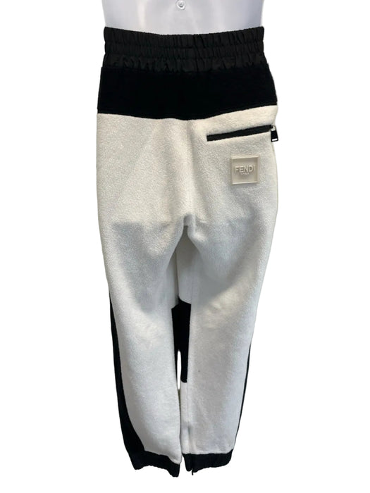 Fendi Size M Black & White Cotton Blend Sweatpants Men's Pants