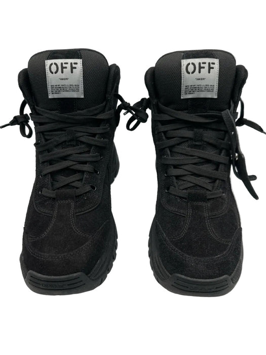 Off White Shoe Size 44 Like New Black Suede Solid Boot Men's Shoes