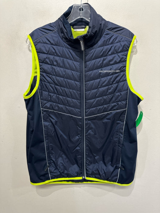 Porsche Size XS Navy Synthetic Solid Vest Men's Jacket