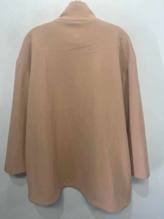Tuckernuck Size XXL Beige Polyester Blend Collar Front Pocket Shacket Jacket