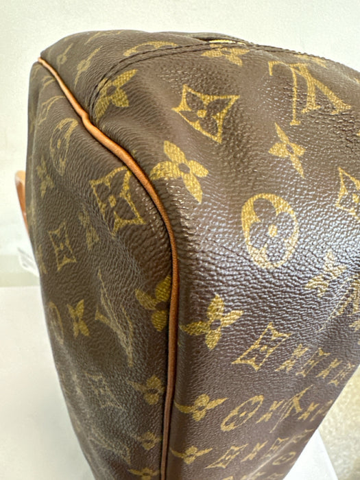 Louis Vuitton Brown Print Coated Canvas Monogram Top Handle Vintage Bag