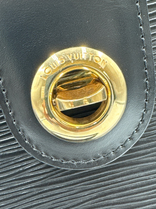 Louis Vuitton Black Leather Epi Gold Hardware Crossbody Bag