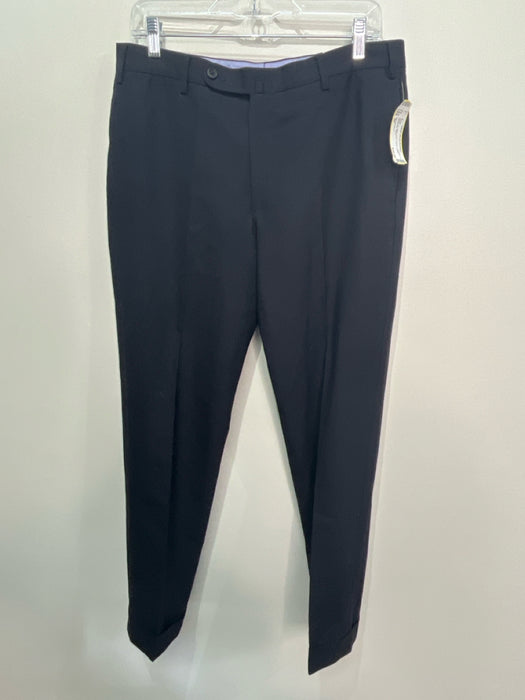 Sid Mashburn Size 50 Navy Wool Solid Cuffed Dress Men's Pants