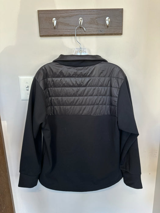 Varley Size M Black Polyester & Nylon Puffer Full ZIp Athletic Jacket
