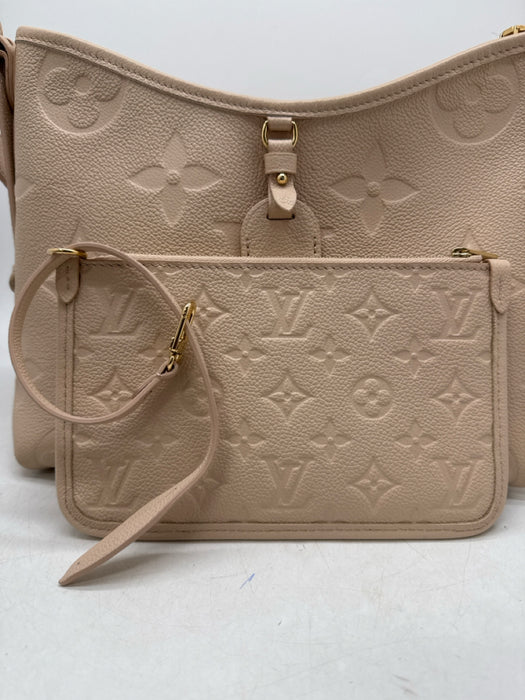 Louis Vuitton Beige Leather Embossed Monogram Empreinte Pouch Inc. Bag