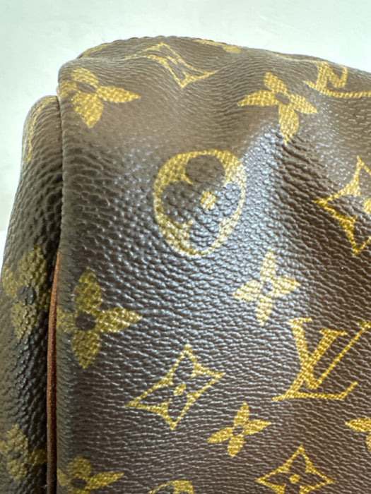 Louis Vuitton Brown Print Coated Canvas Monogram Top Handle Vintage Bag