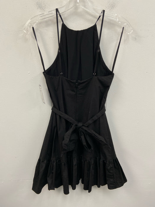 Majorelle Size XS Black Cotton Blend Adjustable Strap Mini Tie Belt Dress