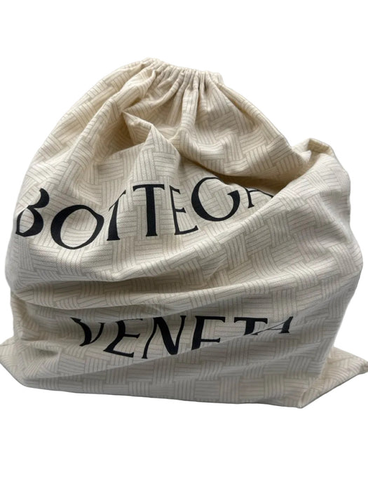 Bottega Veneta Beige Leather Gold Tone Hardware Flap Braided Detail Shoulder Bag
